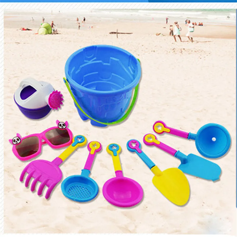 9 шт. пляжные игрушки для песка ребенка детский замок ковш Лопата грабли игра с