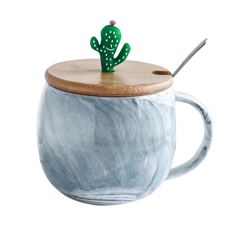 Керамическая кружка с мраморным рисунком Простой уникальный подарок чашка для