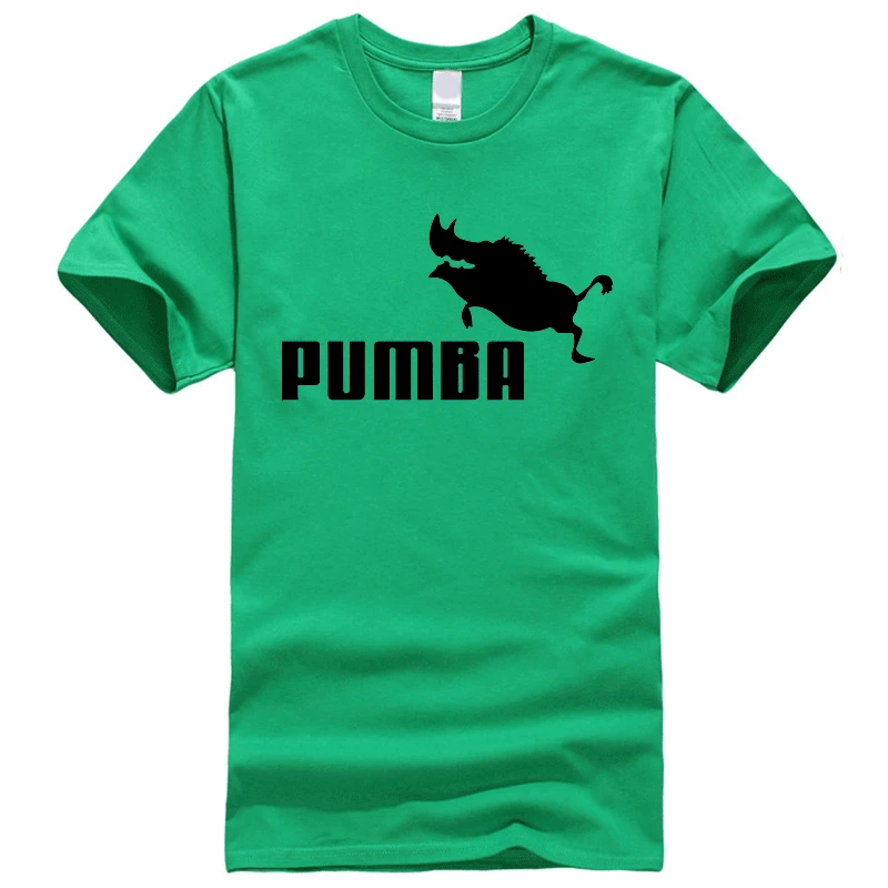 Новинка года, брендовые футболки homme Pumba, Мужская футболка с короткими рукавами, хлопок, летняя повседневная футболка для мальчиков, модная футболка