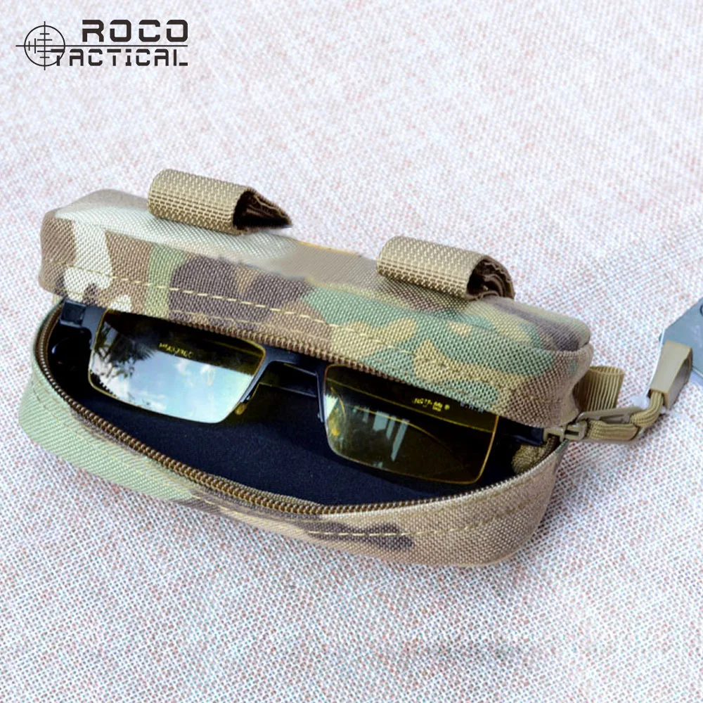 

Tactical Hardshell Combat Sunglasses Case PALS MOLLE Goggle Pouch Camouflage Tactics Goggles Storage Box CP Multicam