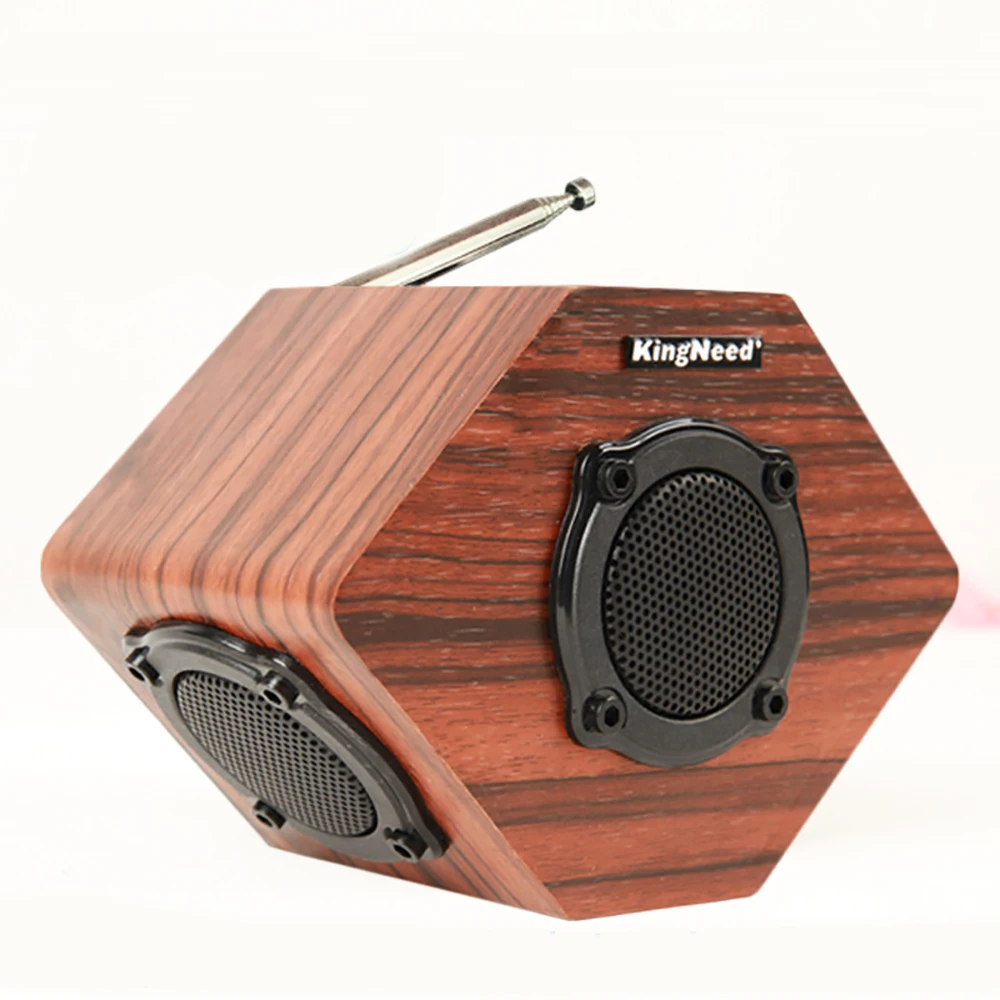 Двойной полный спектр Рог Ретро Беспроводной Bluetooth Динамик деревянный
