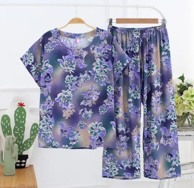 Style 11 Новое поступление, Женский пижамный комплект, одежда для сна, Женская хлопковая льняная Пижама с цветочным принтом, летняя повседневная свободная Ночная одежда, домашняя одежда - Цвет: Style 11