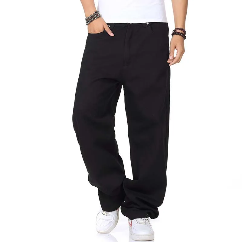 New Fashion Hip Hop Jeans Men Casual Denim Pants Straight Loose Baggy Jeans Harem Pants Skateboard Jeans Trousers Man Clothes