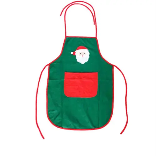 

Christmas Holiday Adult Size Red/Green Non-woven Fabric Christmas Apron 1PC NEW