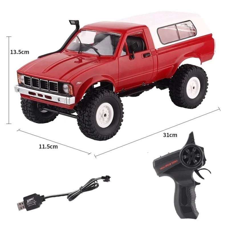 WPL B24 C24 DIY/готовая 1:16 4WD RC Военный Грузовик Buggy Crawler внедорожный аккумулятор RTR