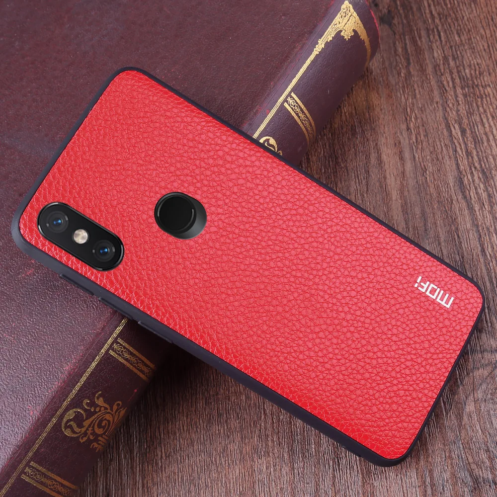 MOFi чехол для телефона для Xiaomi mi 8 задняя крышка для Xio mi 8 корпус из искусственной кожи чехол для mi 8 личи встроенный Coque, роскошный Капа