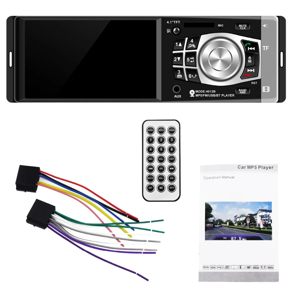 Радио автомобильный 1 din 4012B радиоприемник Авто Аудио Стерео FM Bluetooth 2 0 Камера