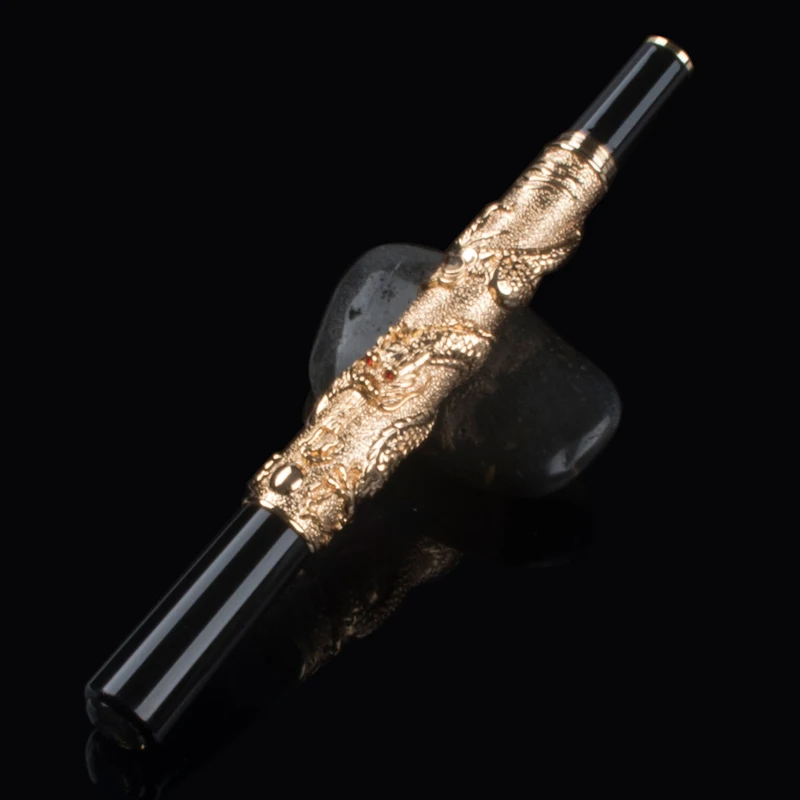 Винтажная Роскошная Шариковая ручка Jinhao с двумя искусственными жемчужинами