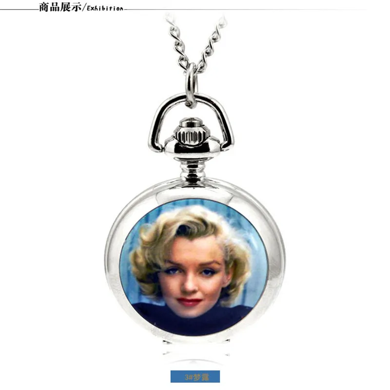 Карманные часы в ретро стиле эмалированные карманные Монро кварцевые