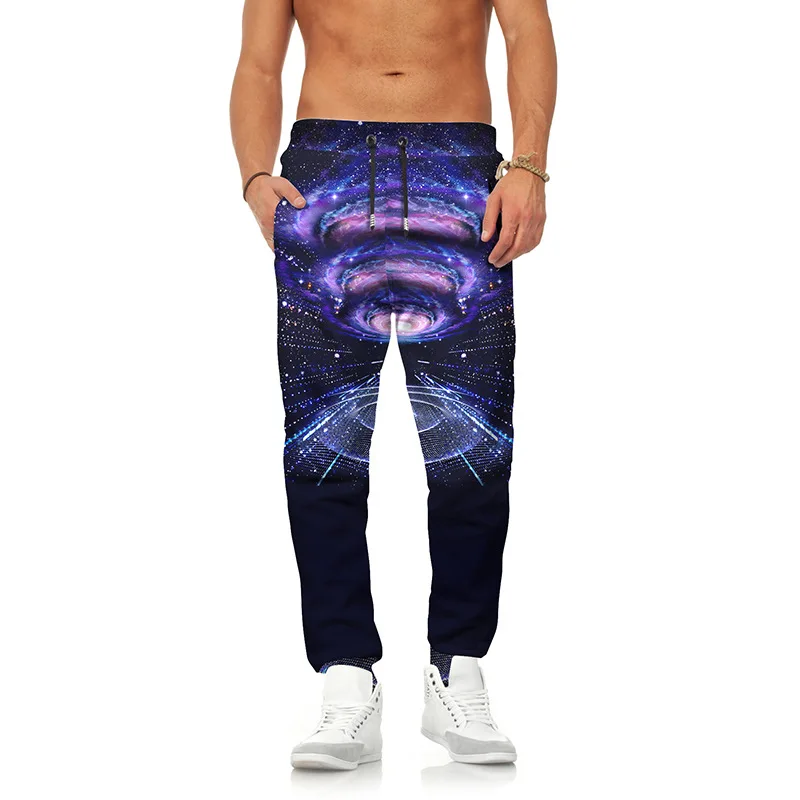 3D Звезда печати Jogger Мода Galaxy Брюки для девочек мужчин бекон кошка пространство