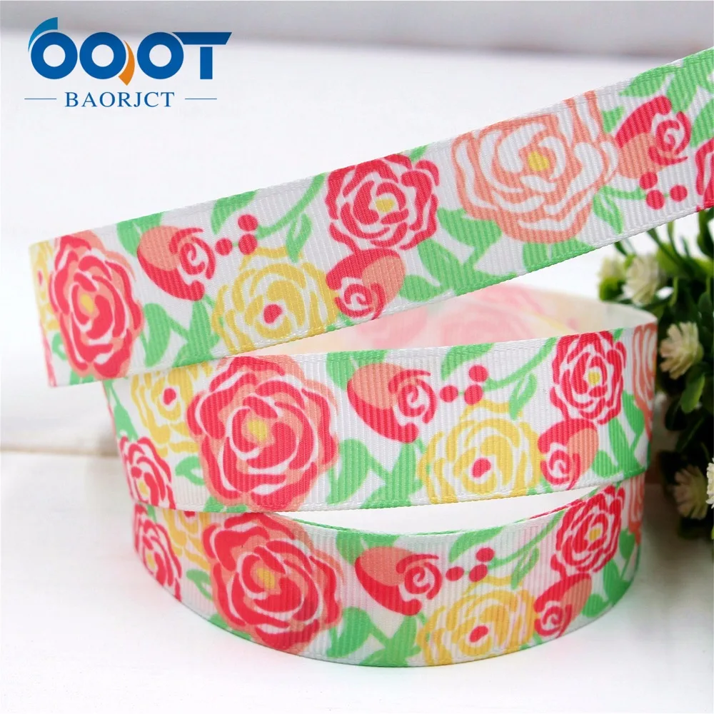 1741319 OOT BAORJCT 22mm 10yard/lot cartoon Ribbons Thermal transfer Printed grosgrain Wedding Accessories DIY handmade material | Дом и сад