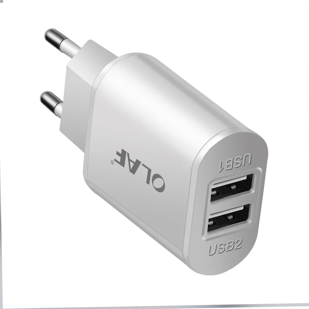 white Олаф, двойное USB зарядное устройство, 5 В, 2,4 А, адаптер с европейской вилкой, быстрое настенное зарядное устройство, портативная зарядка для samsung S8, S9, Xiaomi Mi, 8, для Iphone 7, X, XS - Тип штекера: white