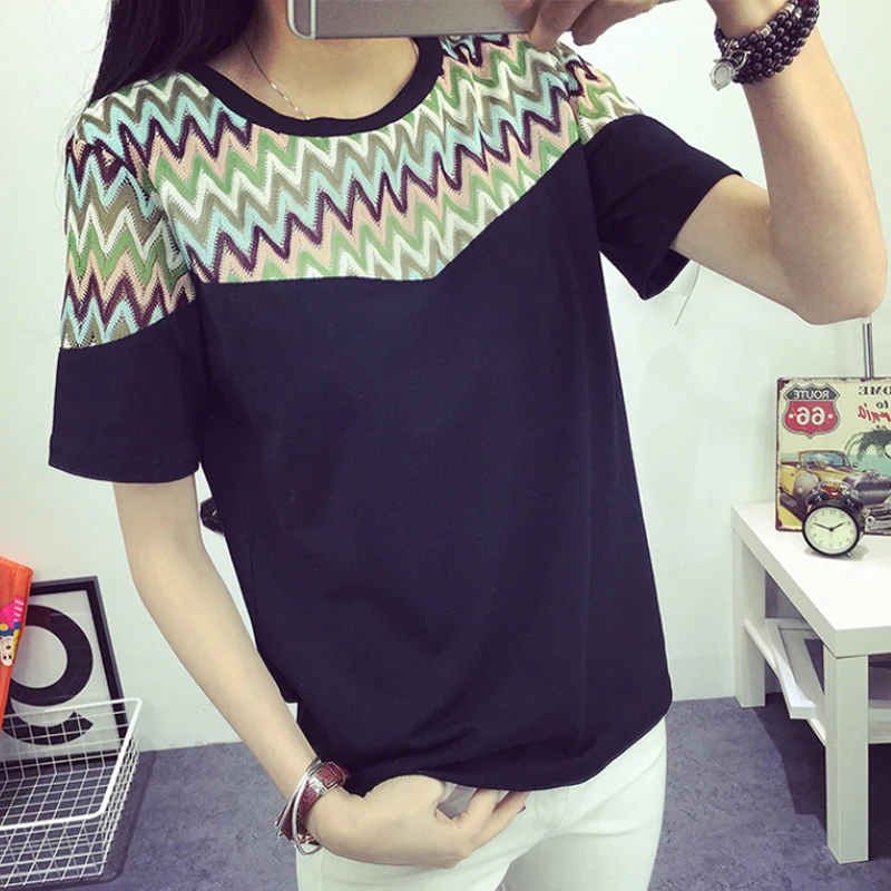 Корейская хлопковая футболка для кормящих мам Одежда беременных одежда
