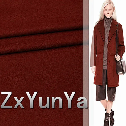 

High-grade new 148cm red double-sided wool fabric quality atmosphere autumn and winter women double-sided wool jacket fabric