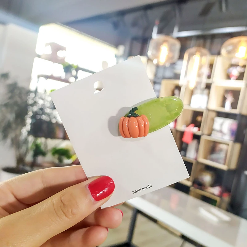 2019 Популярные фруктовые заколки для женщин головные уборы Акриловые сладкие аксессуары для волос Дамские милые заколки Девичьи подарки Женщины на
