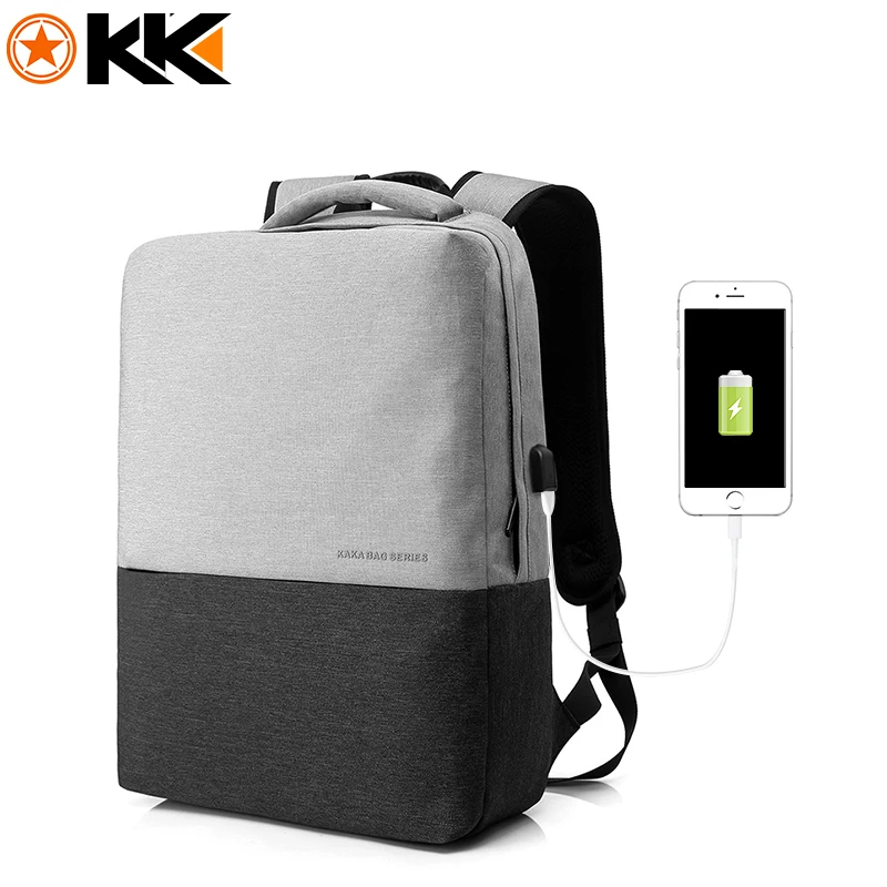 KAKA Mochilas мужской женский рюкзак 15 6 сумка для ноутбука USB зарядка школьные сумки
