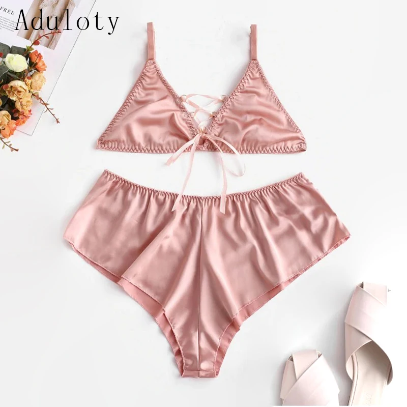 Комплект пижамный женский Aduloty S/M/L/XL/XXL/XXXL полиэстер + шелк | Женская одежда
