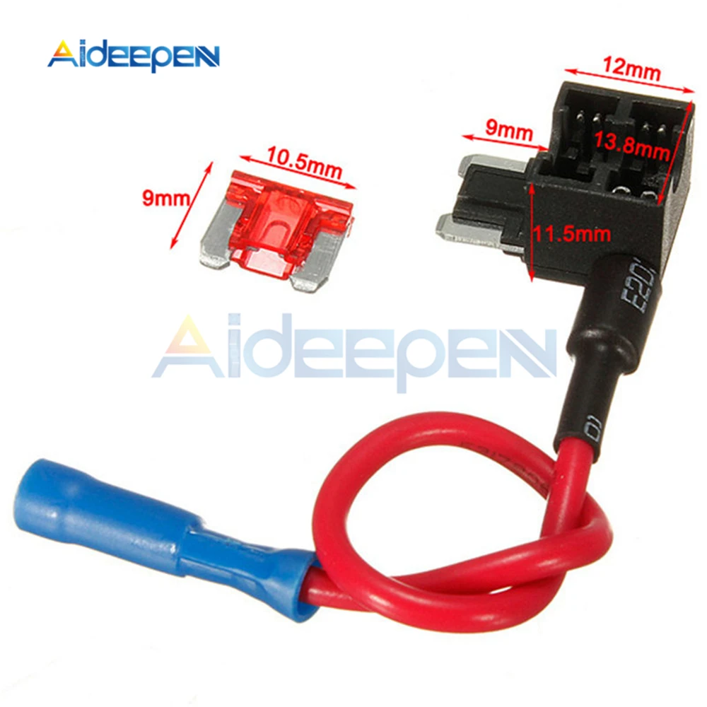 12 В держатель предохранителя Add-a-circuit TAP Adapter Micro/Mini/standard ATM, APM Blade АВТОМАТИЧЕСКИЙ Предохранитель с 10A Blade автомобильный предохранитель с держателем
