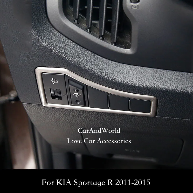 Аксессуары из нержавеющей стали для KIA Sportage R 2011 2015 крышка кнопки переключателя