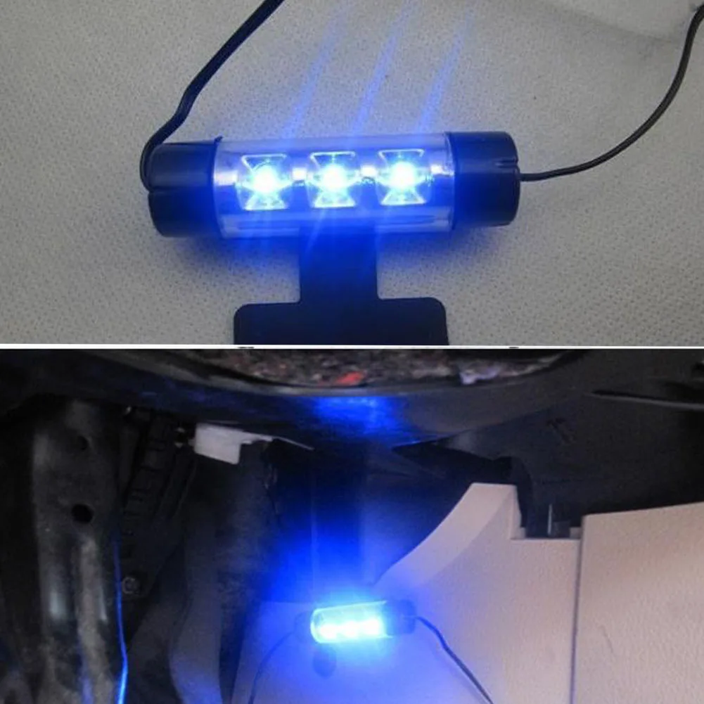 12LED Стайлинг 4 в 1 прочный ABS автомобильный атмосферный Синий Регулируемый