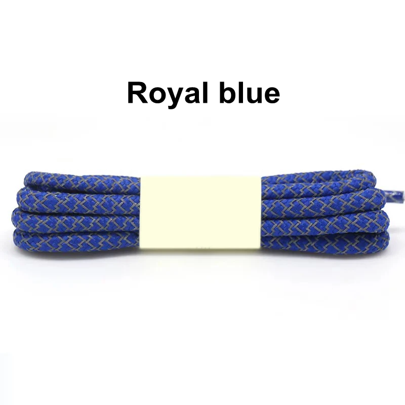 Royal blue 1 пара флуоресцентный кроссовки шнурки спортивные шнурки 3м Reflective круглые веревочные шнурки Длина 100/120/140/160 см шнурки Led - Цвет: Royal blue
