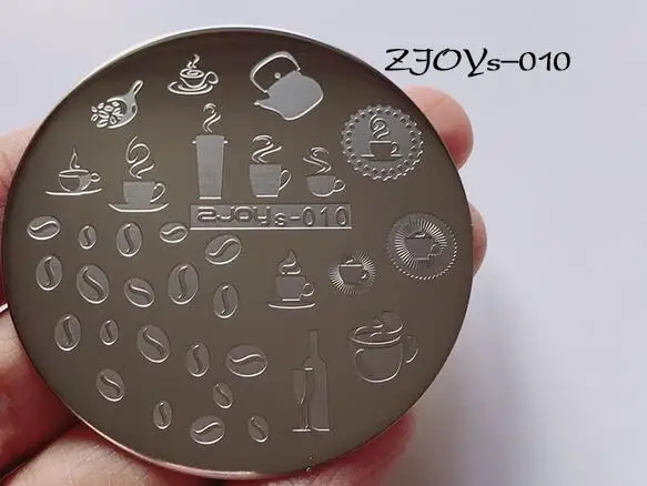 ZJOYs новые летние цветы высокое качество круглые пластины для штамповки ногтей изображение дизайн ногтей штамп трафареты Маникюр Шаблон инструмент - Цвет: 010