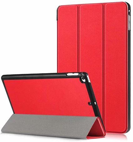 PC-Red Чехол для ipad Mini 5 ipad Mini 4 из искусственной кожи, подставка для планшета, Умный Магнитный чехол для нового ipad Mini 5, чехол+ стилус - Цвет: PC-Red