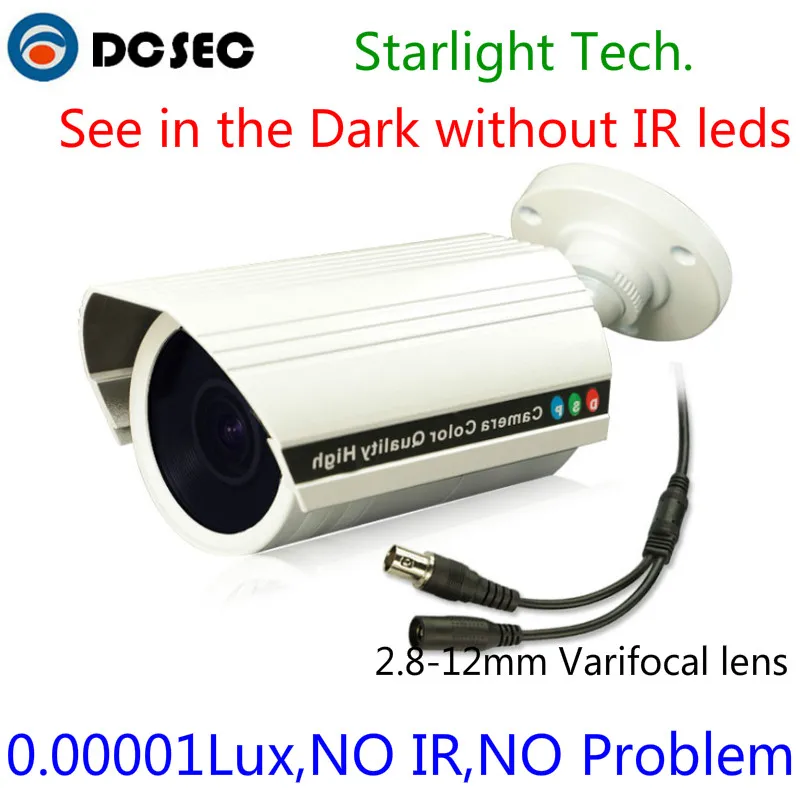 Sony Чипсет 0.00001LUX Starlight CCD Камера низкой освещенности день и ночь Цвет изображения