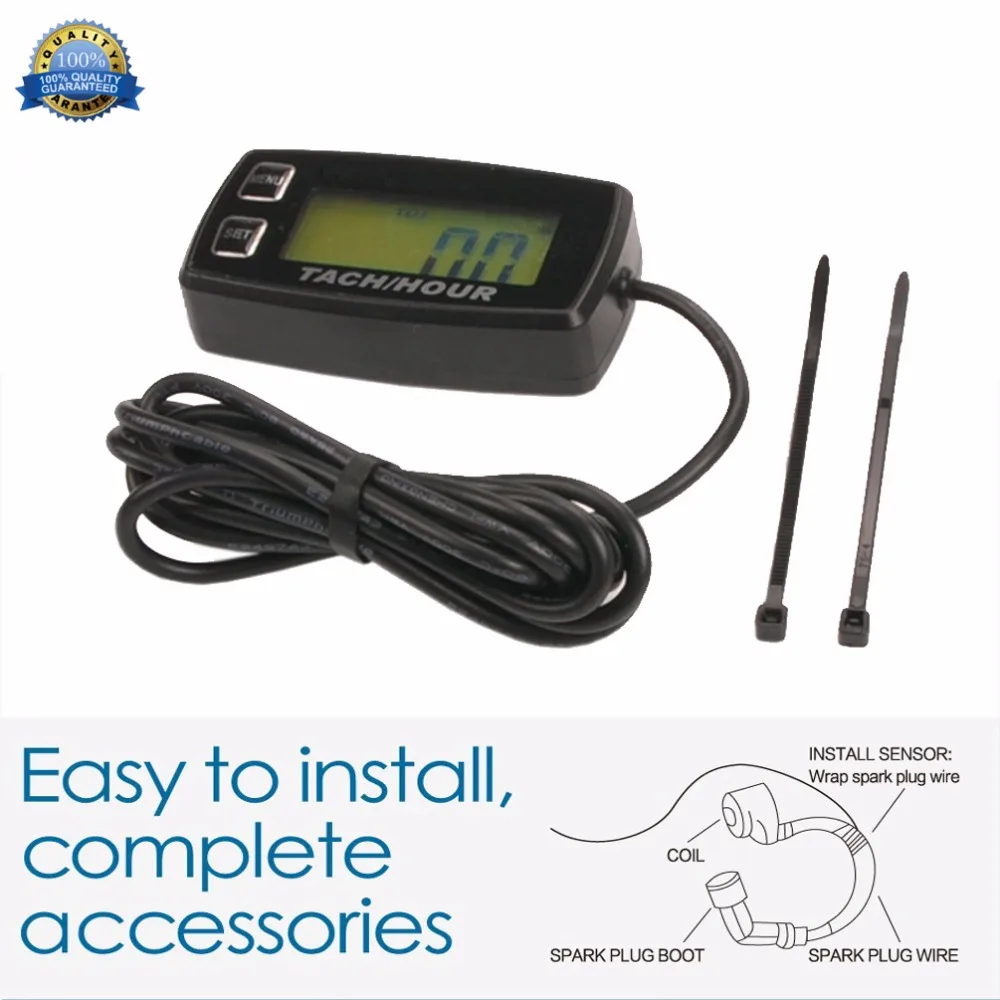 Тахометр с подсветкой для 2-х и 4-х тактных газовых двигателей мотоциклов