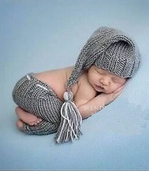 Серая шляпа + Мотобрюки комплект ручной работы для младенцев детский костюм