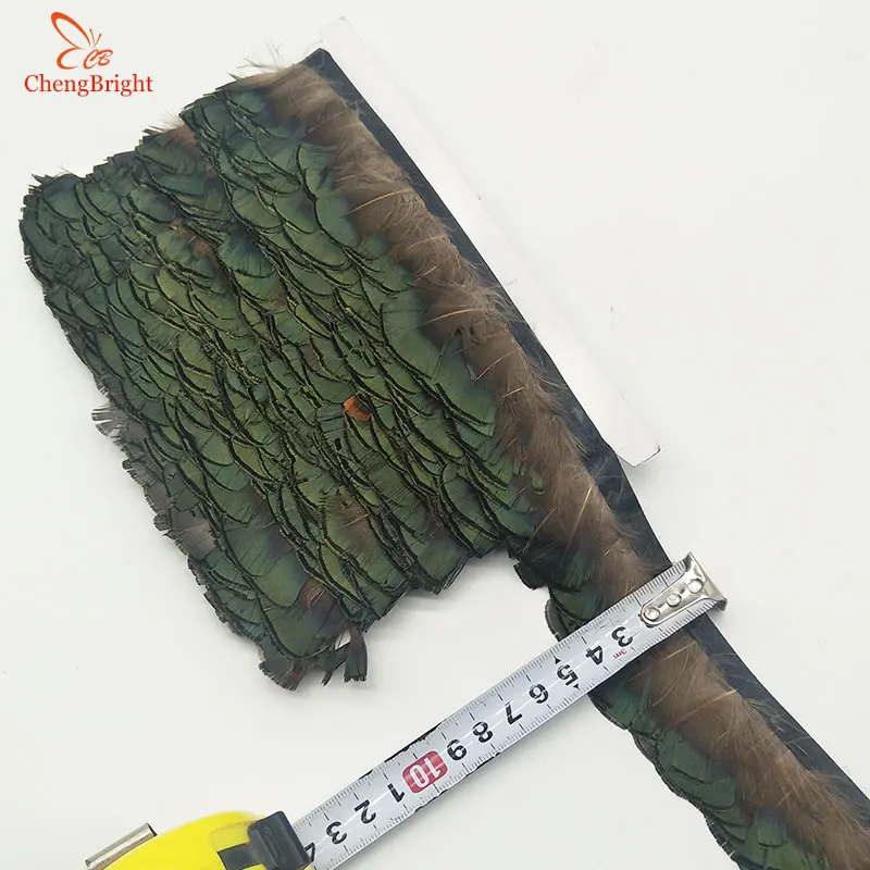 ChengBright Высокое качество 10 ярдов натуральный фазан перо лента перья отделка Одежда с бахромой аксессуары для свадьбы - Цвет: Королевский синий