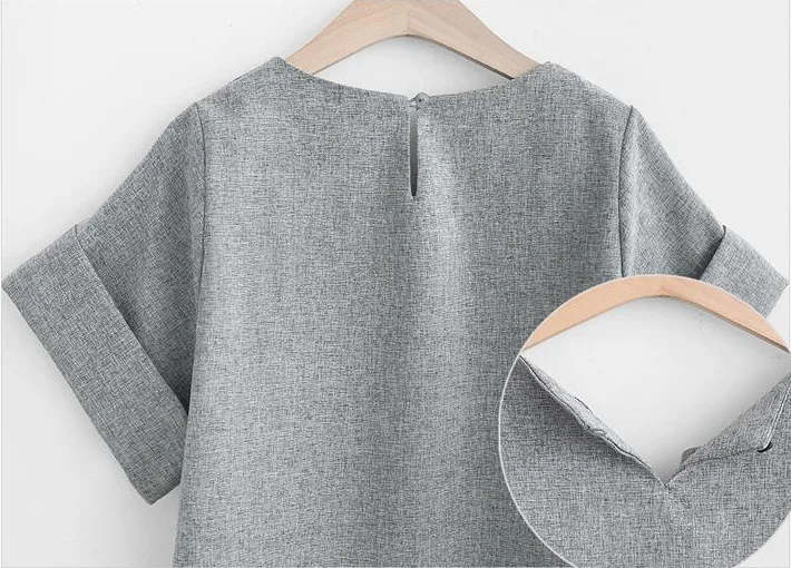 Women Summer Casual Cotton Linen V-neck short sleeve tops + shorts two piece set Female Office Suit Set Women's Costumes |