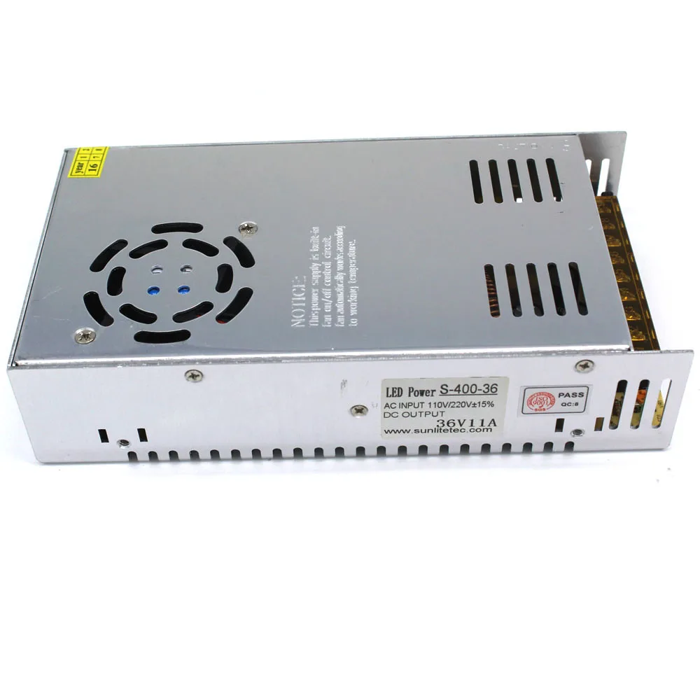 Одиночный выход DC36V 11A 400W Регулируемый переключатель питания трансформатор AC110 220V