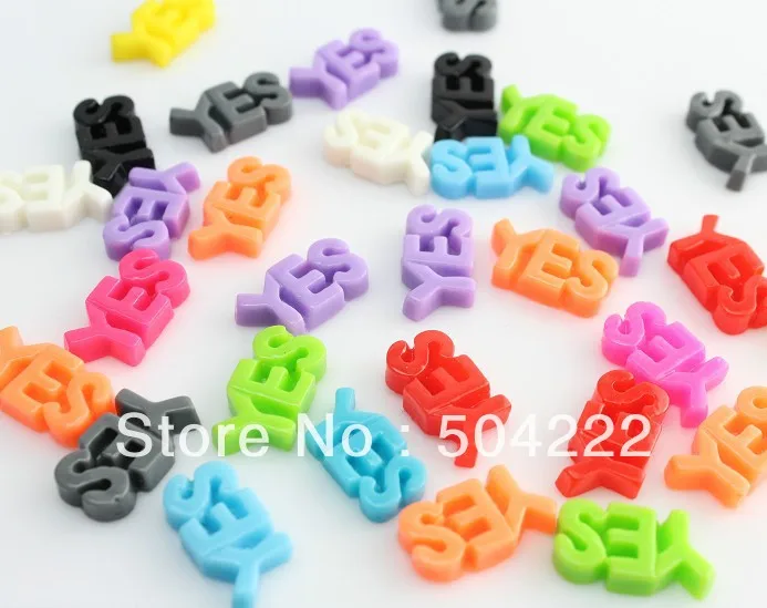 

set of 300pcs lovely "YES" assorted resin Cabochon for Kawaii Decoden DIY Projects 15mm-SZ0393 D25