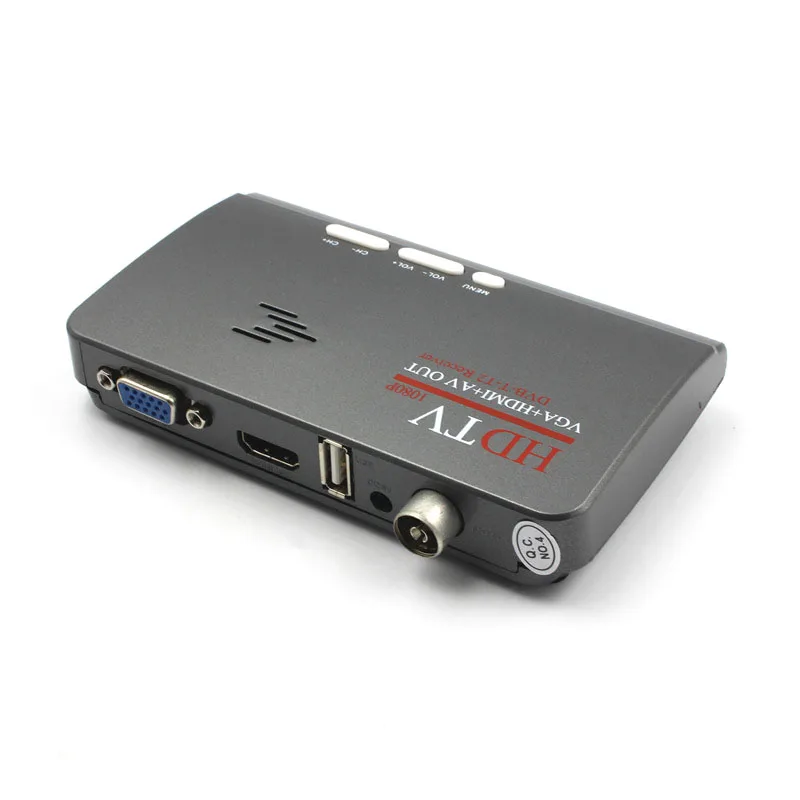 Цифровая ТВ коробка 1080 P HDMI DVB-T DVB-T2 ТВ коробка VGA AV CVBS тюнер приемник с дистанционное управление, разъем HDMI HD 1080 P VGA DVB-T2