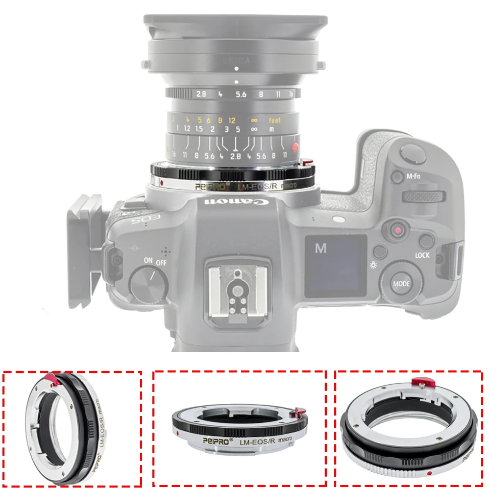 PEIPRO адаптер объектива для LM-EOS R адаптер объектива конвертер для объектива Leica M к Canon EOS R камера Canon EOS RP камера