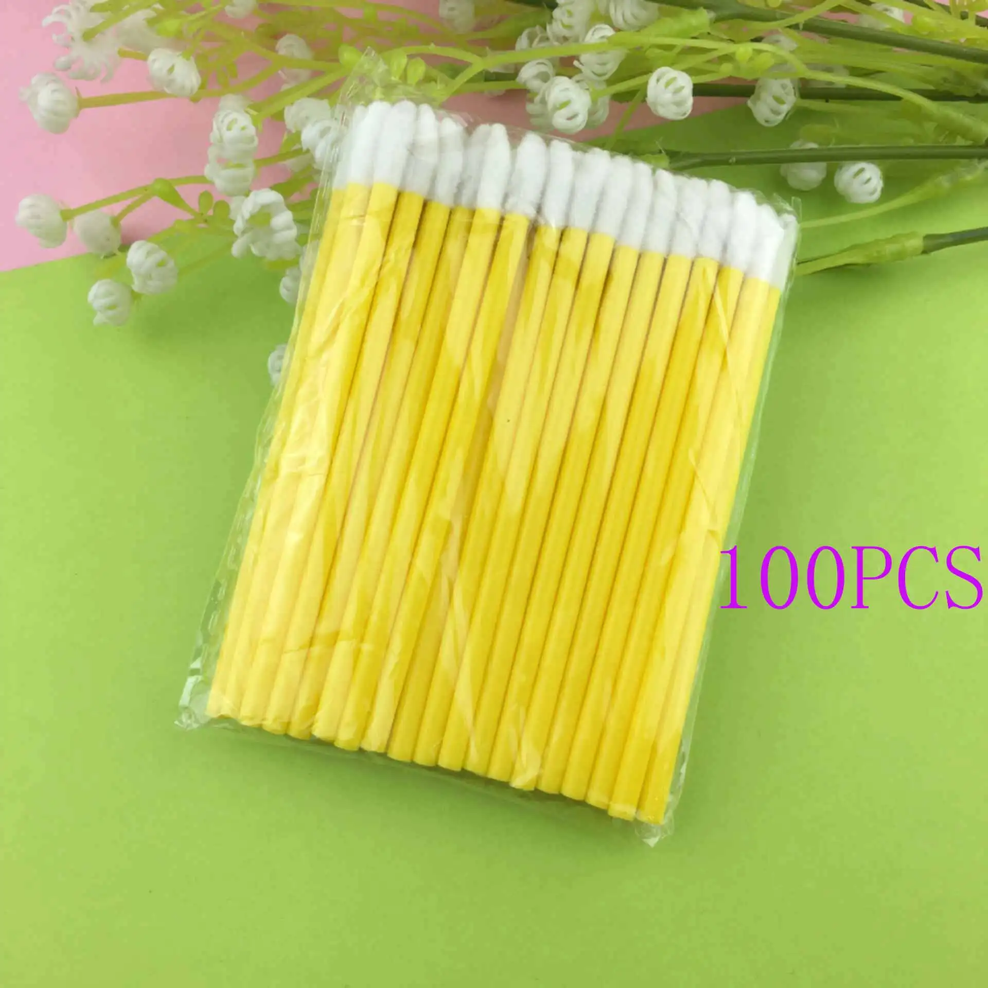 100PCS 100/50 шт многоцветные одноразовые макияж кисть для губной помады палочка-аппликатор для блеска макияж инструменты модный дизайн - Handle Color: 100PCS