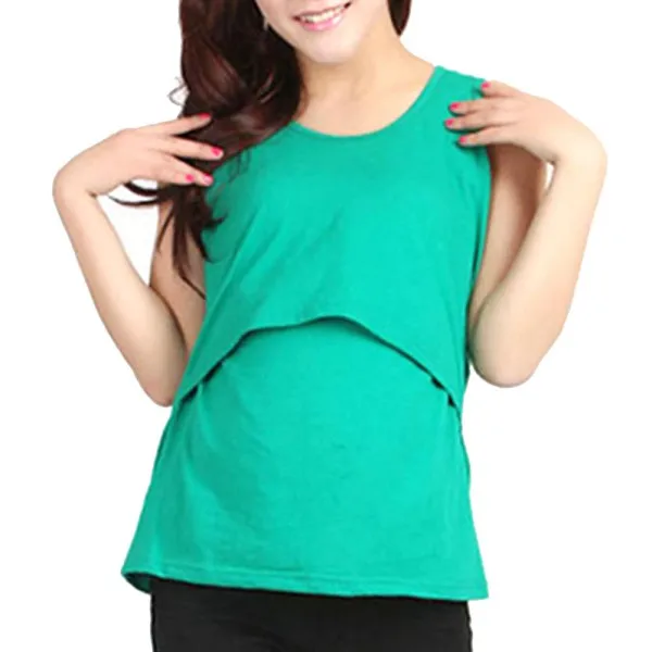 

Summer Mummy Maternity Breastfeeding Cross Nursing Modal Soft Vest Top 10 Colors