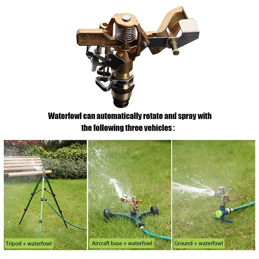 Садовый Разбрызгиватель 360 градусов Автоматическая Вращающаяся насадка для