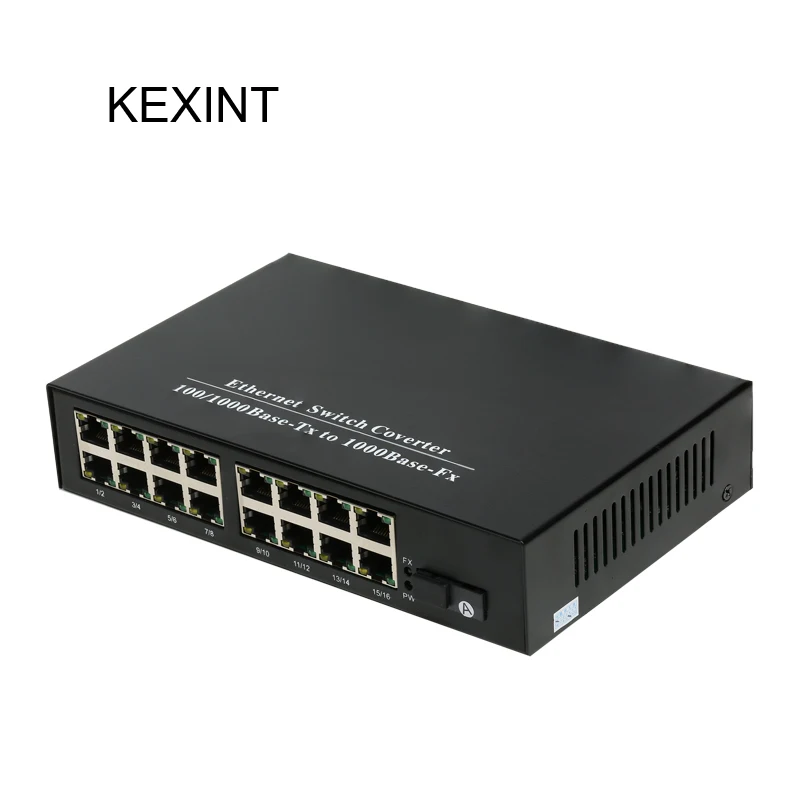 KEXINT 16 портовый медиаконвертер Ethernet для заказа волоконно медиаконвертеров