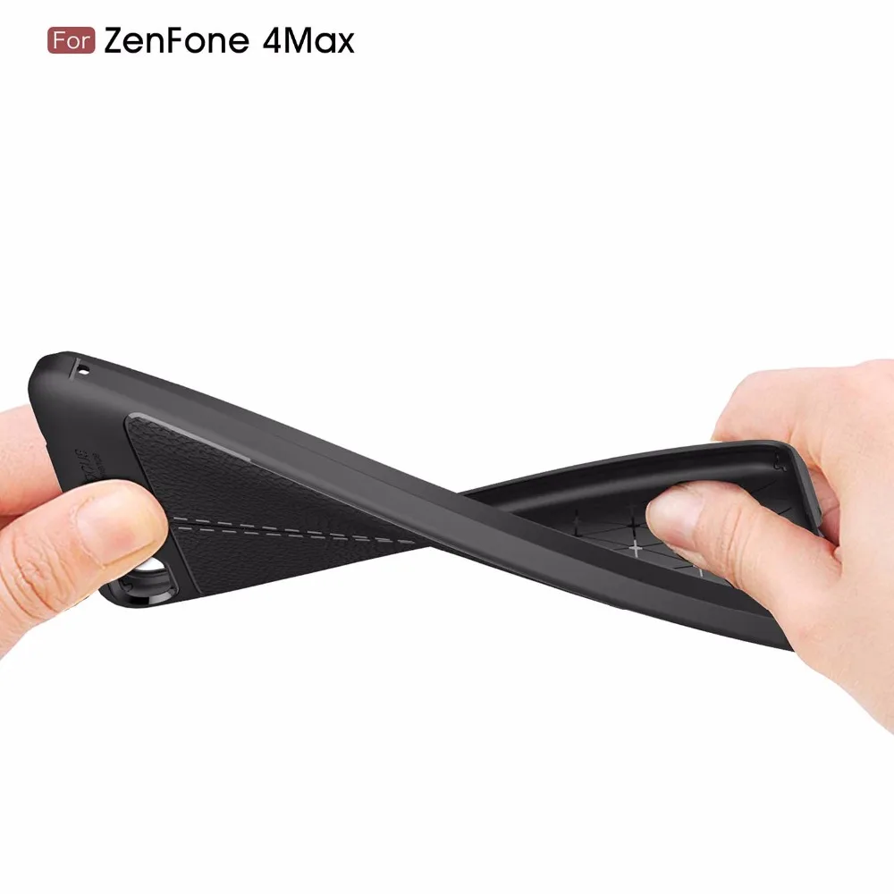 Rjust Мягкий ТПУ чехол для ASUS Zenfone 4 max ультра тонкий личи кожи Силиконовый