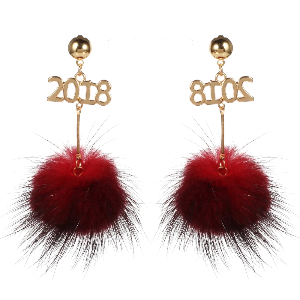 2018 Новое поступление элегантные бархатные женские серьги золотого цвета с