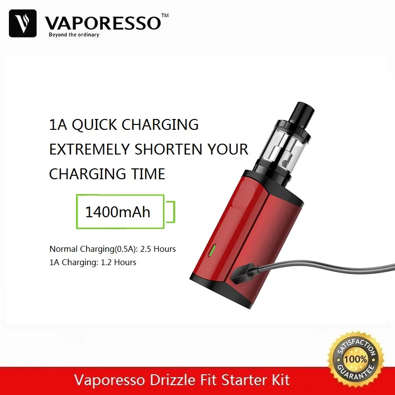 Предзаказ Vaporesso Drizzle Fit Starter Kit 40 Вт 1400 мА/ч бокс мод с атомайзером для вейпа 1 8 мл