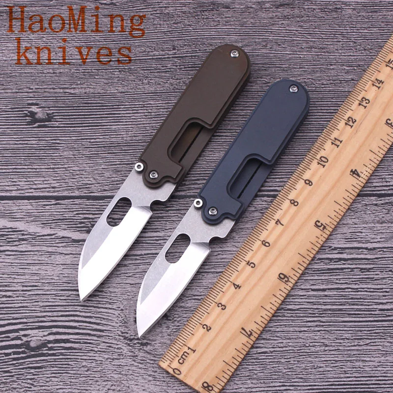 Мини карманный складной нож с титановой ручкой S35VN стальной для выживания в