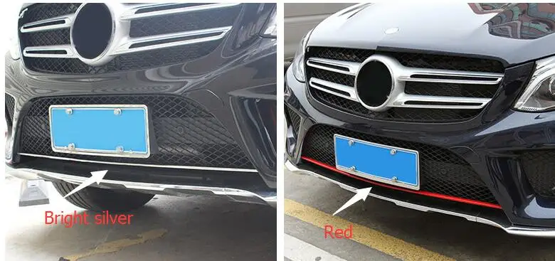 Для Mercedes Benz GLE купе W166 GLS стайлинга автомобилей переднего бампера нижней сетки решетка гриль Нижняя крышка Накладка Нержавеющая сталь Стикеры