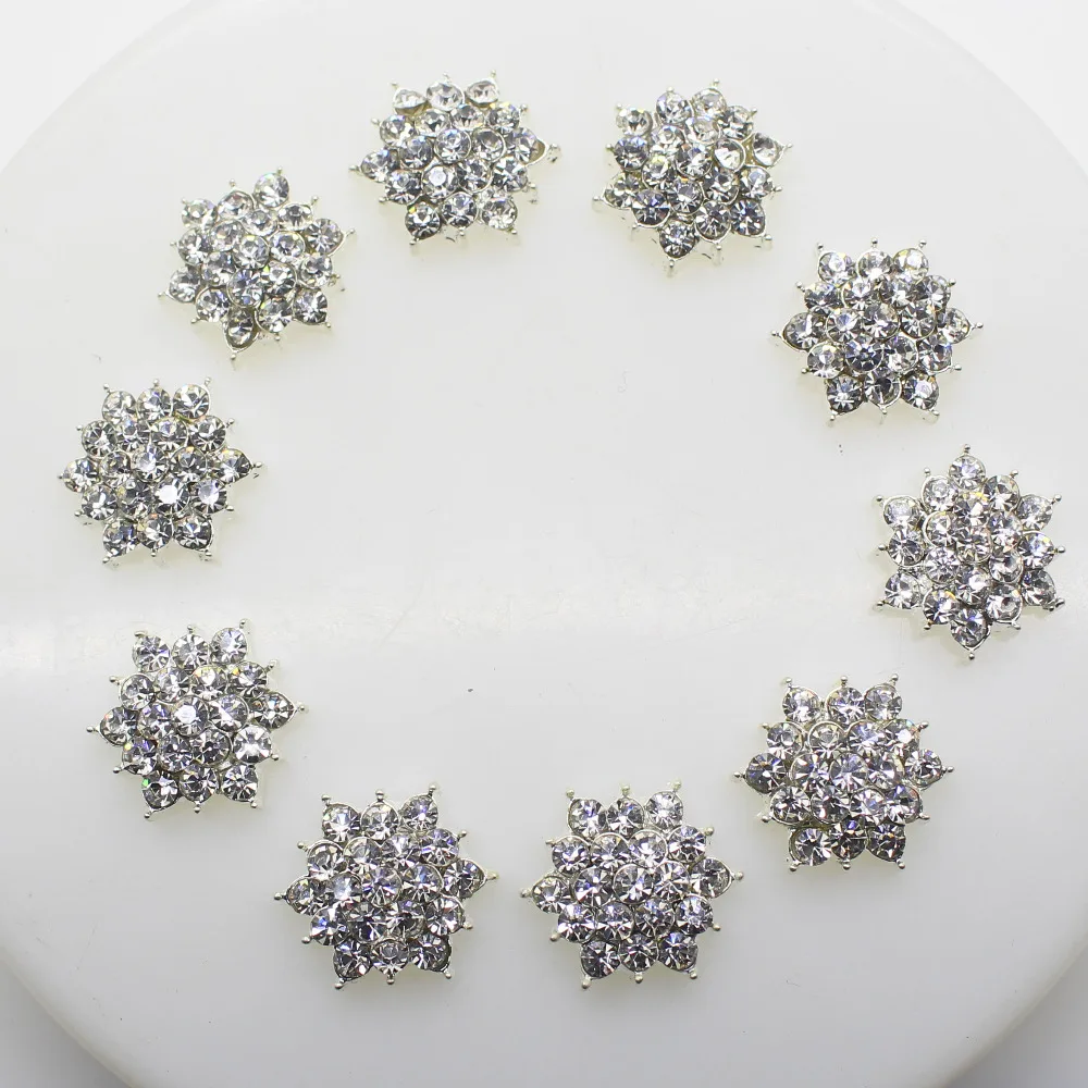 Хит 10 шт./лот 17 мм шестигранные металлические стразы Алмазная пуговица жемчужная