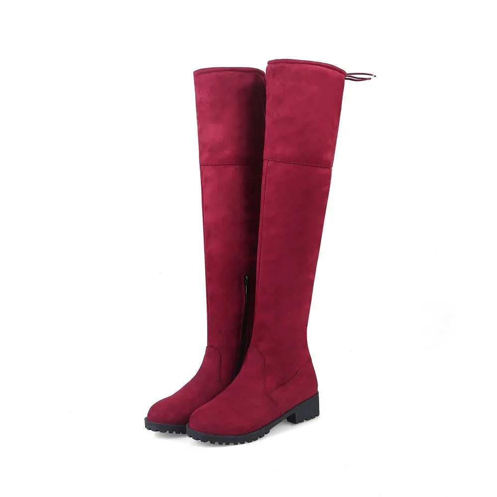 Faux Suede Slim Boots Sexy over the knee high women fashion winter thigh high boots shoes woman 33 35 37 38 39 42 43 45 46