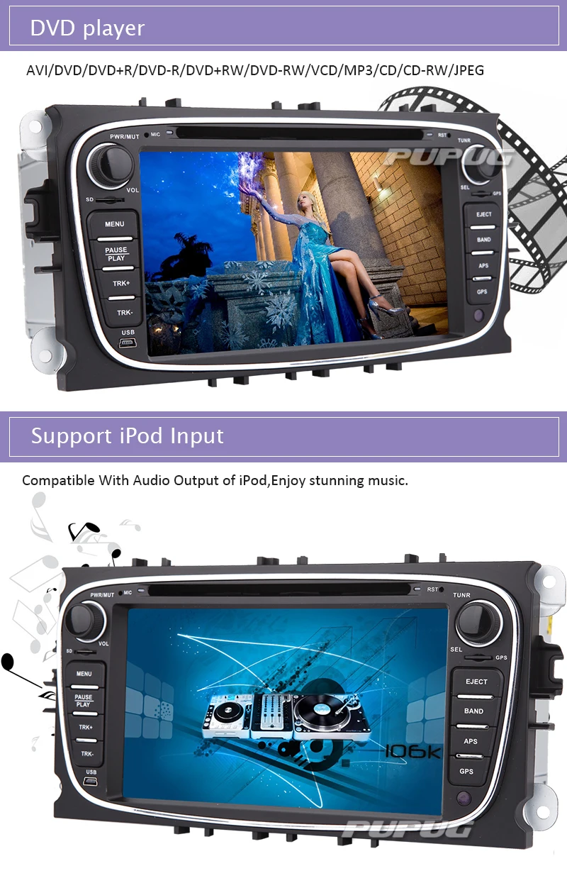 2din автомобильный dvd-плеер gps навигатор плеер для Ford Mondeo и фокус Авторадио Радио