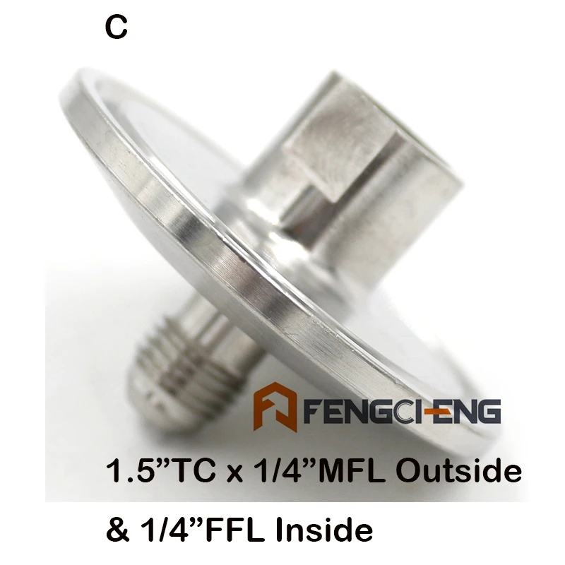 1," Tri Clamp X 1/4" осветительные фитинги санитарные 304 из нержавеющей пивной арматуры для домашнего пивоварения