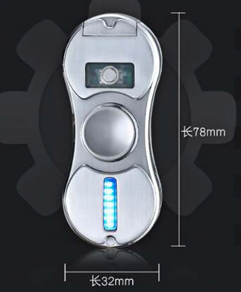 A018 Спиннер Dual ARC электронная USB Зажигалка ручной Спиннер ветрозащитная зажигалка со светодиодом Play 18 цветов